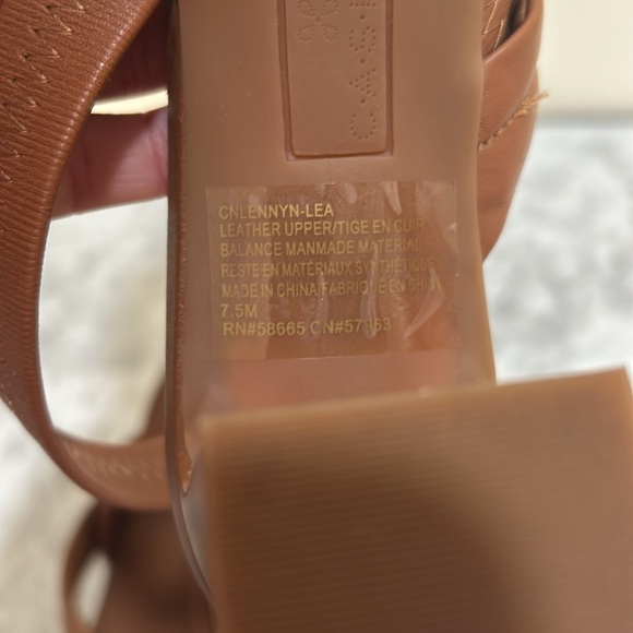 CASLON WOMENS CNLYNNYN LEATHER 3”HEEL SANDAL BROWN Sz 7.5 - Picture 4 of 8
